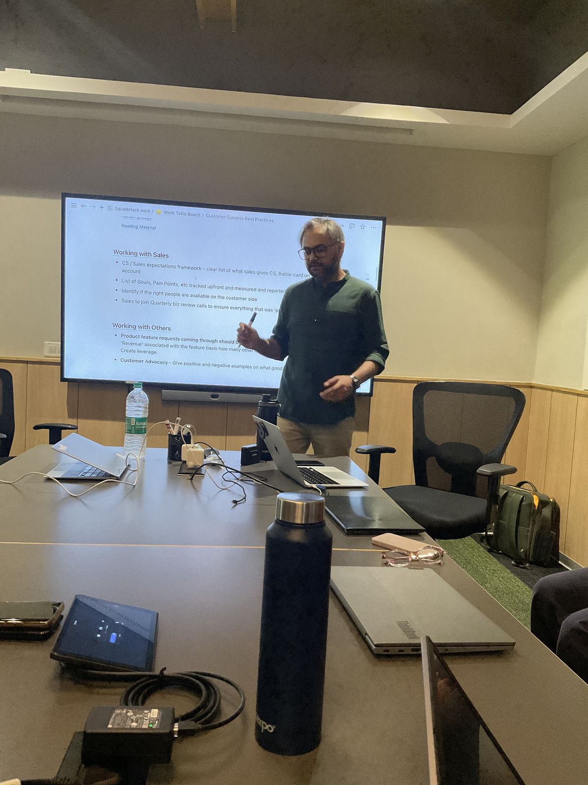 Rishabh Ladha coaching the Orange Health sales team